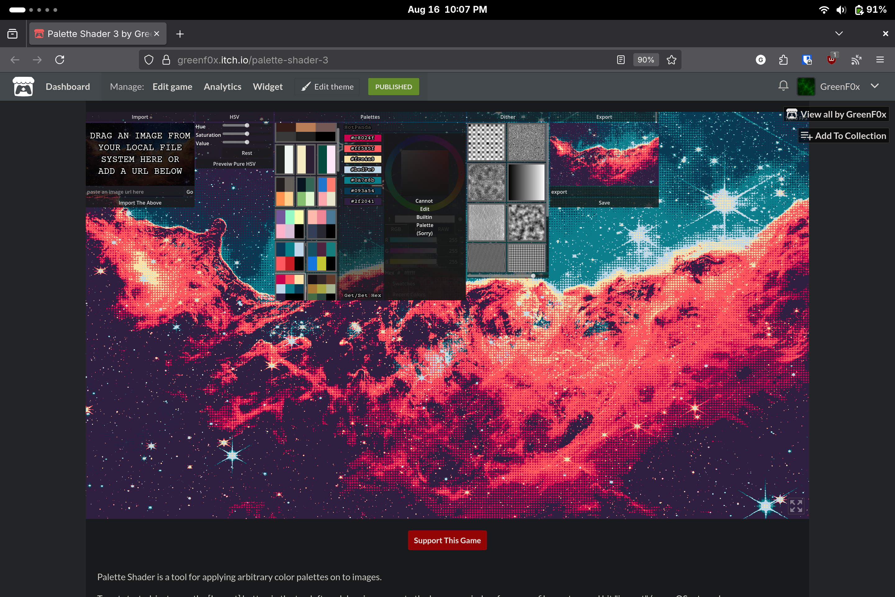 Palette Shader Preview